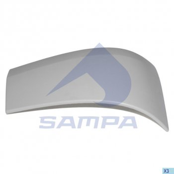 1 579 р. Накладка бампера RENAULT Premium переднего правая (угол) SAMPA SAMPA 18800098  с доставкой в г. Пермь. Увеличить фотографию 1
