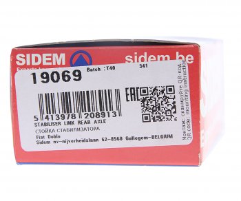 1 079 р. Стойка стабилизатора FIAT Doblo (01-) заднего леваяправая SIDEM SIDEM 19069  с доставкой в г. Пермь. Увеличить фотографию 4