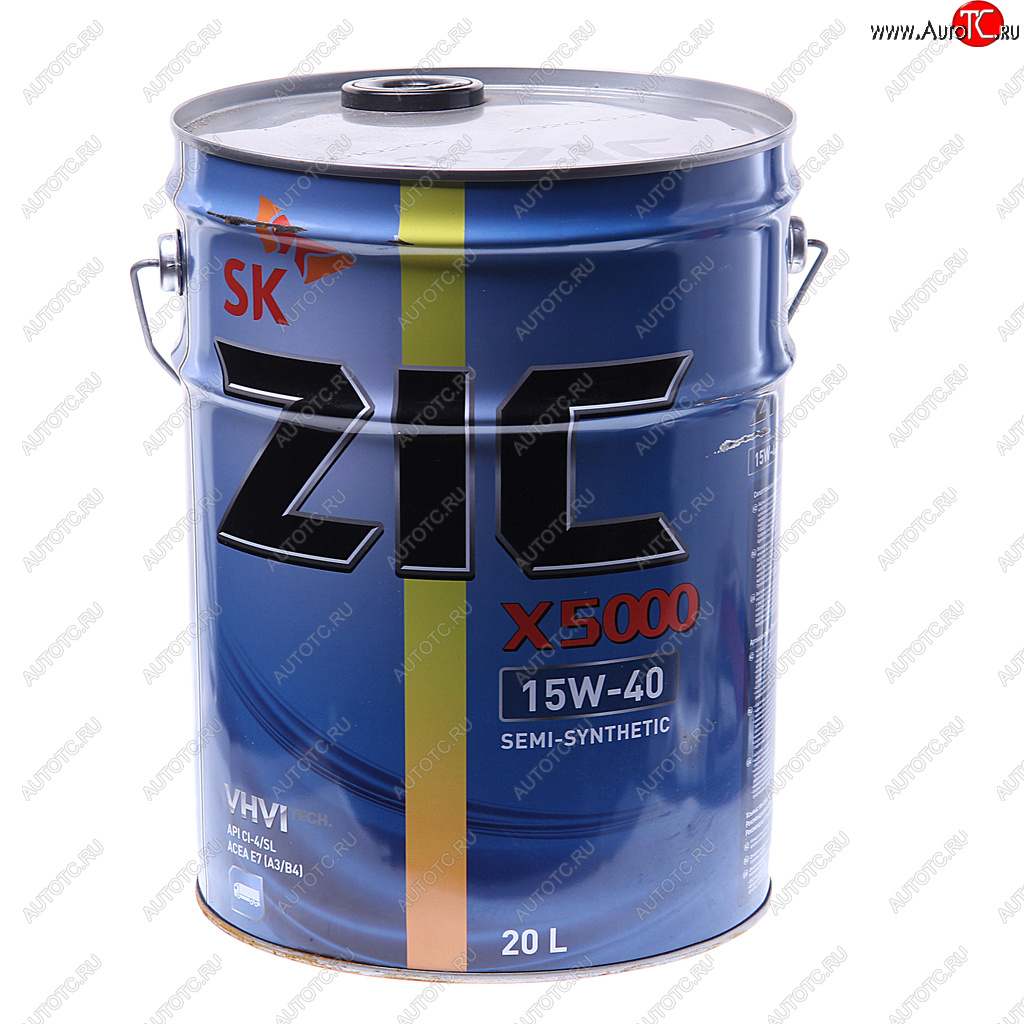 12 249 р. Масло дизельное X5000 CI-4SL E7E5E3 15W40 псинт.20л ZIC ZIC 192604  с доставкой в г. Пермь