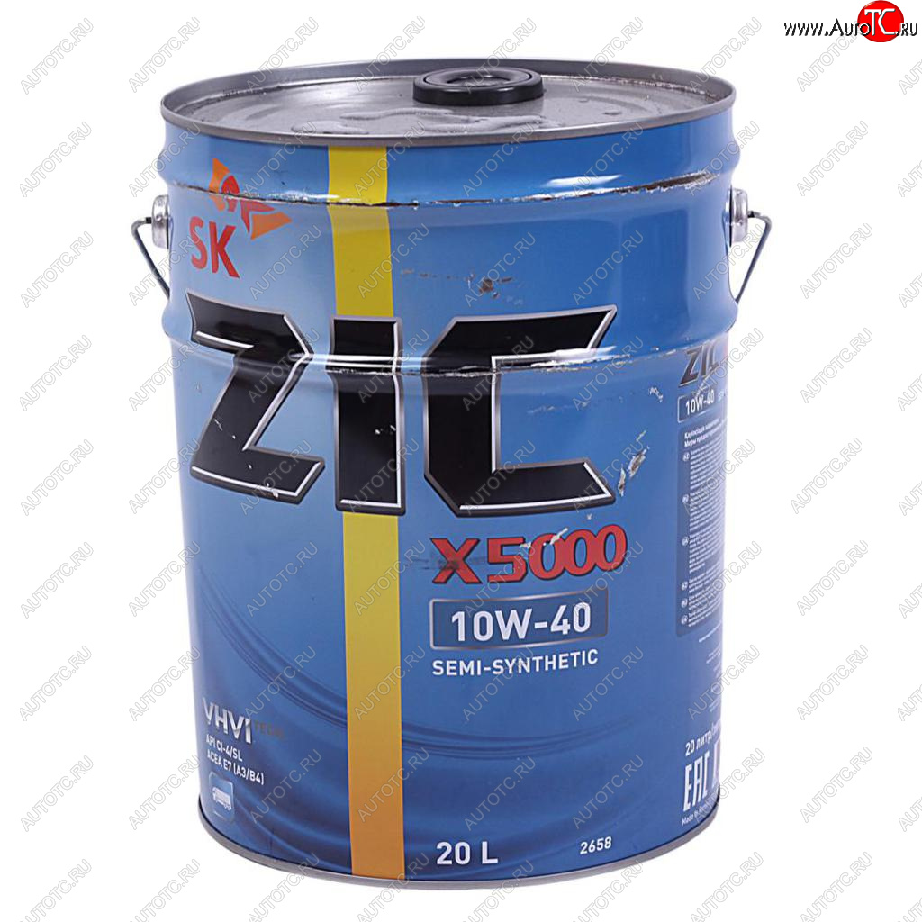 12 849 р. Масло дизельное X5000 CI-4SL E7E5E3 10W40 псинт.20л ZIC ZIC 192658  с доставкой в г. Пермь