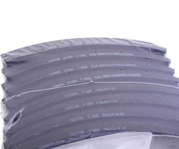 5 199 р. Накладка тормозной колодки MERCEDES (410x163) стандарт 64 отв. 8x18  93059 (8шт.) TEXTAR TEXTAR 1949402  с доставкой в г. Пермь. Увеличить фотографию 2