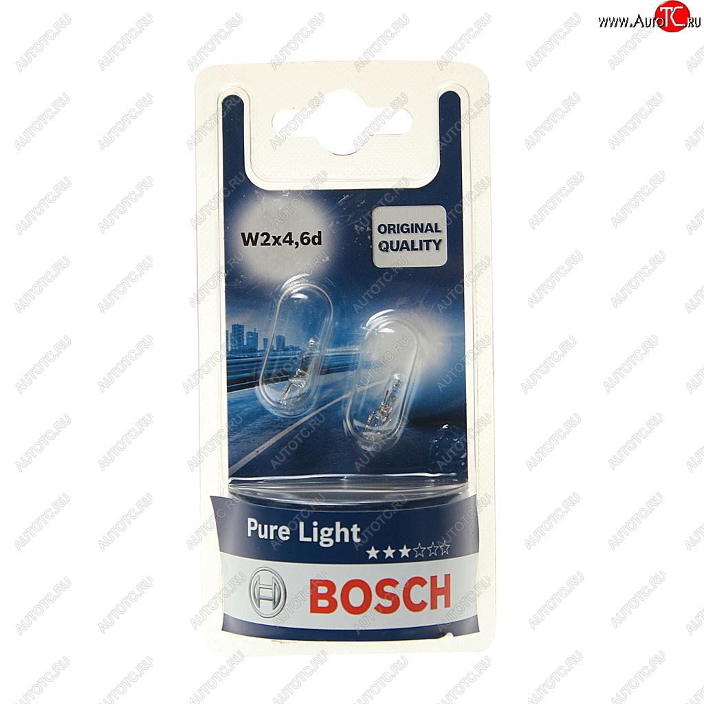 132 р. Лампа 12V W1.2W W2x4.6d блистер (2шт.) Pure Light BOSCH BOSCH 1987301024  с доставкой в г. Пермь