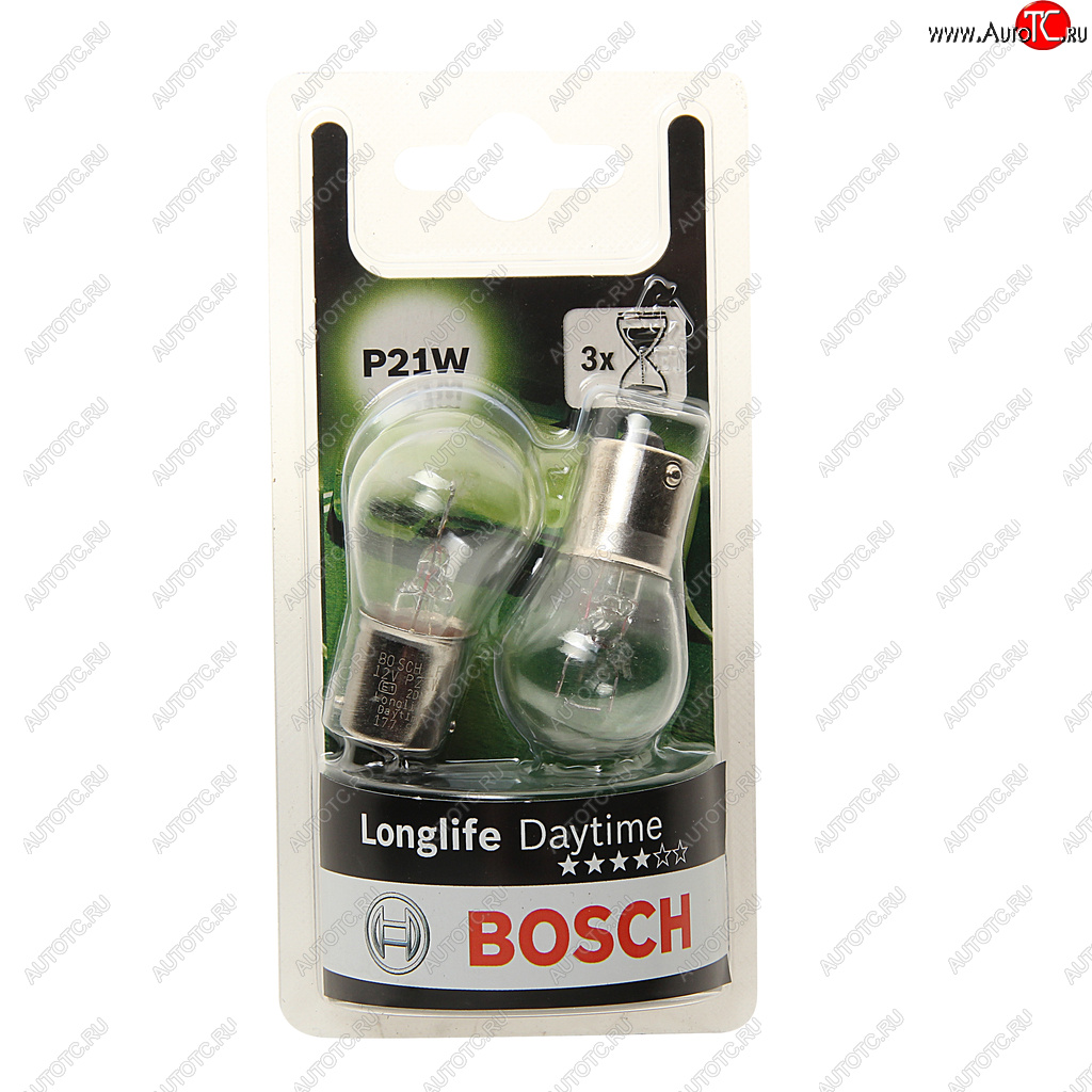 267 р. Лампа 12V P21W BA15s блистер (2шт.) Longlife Daytime BOSCH BOSCH 1987301050  с доставкой в г. Пермь