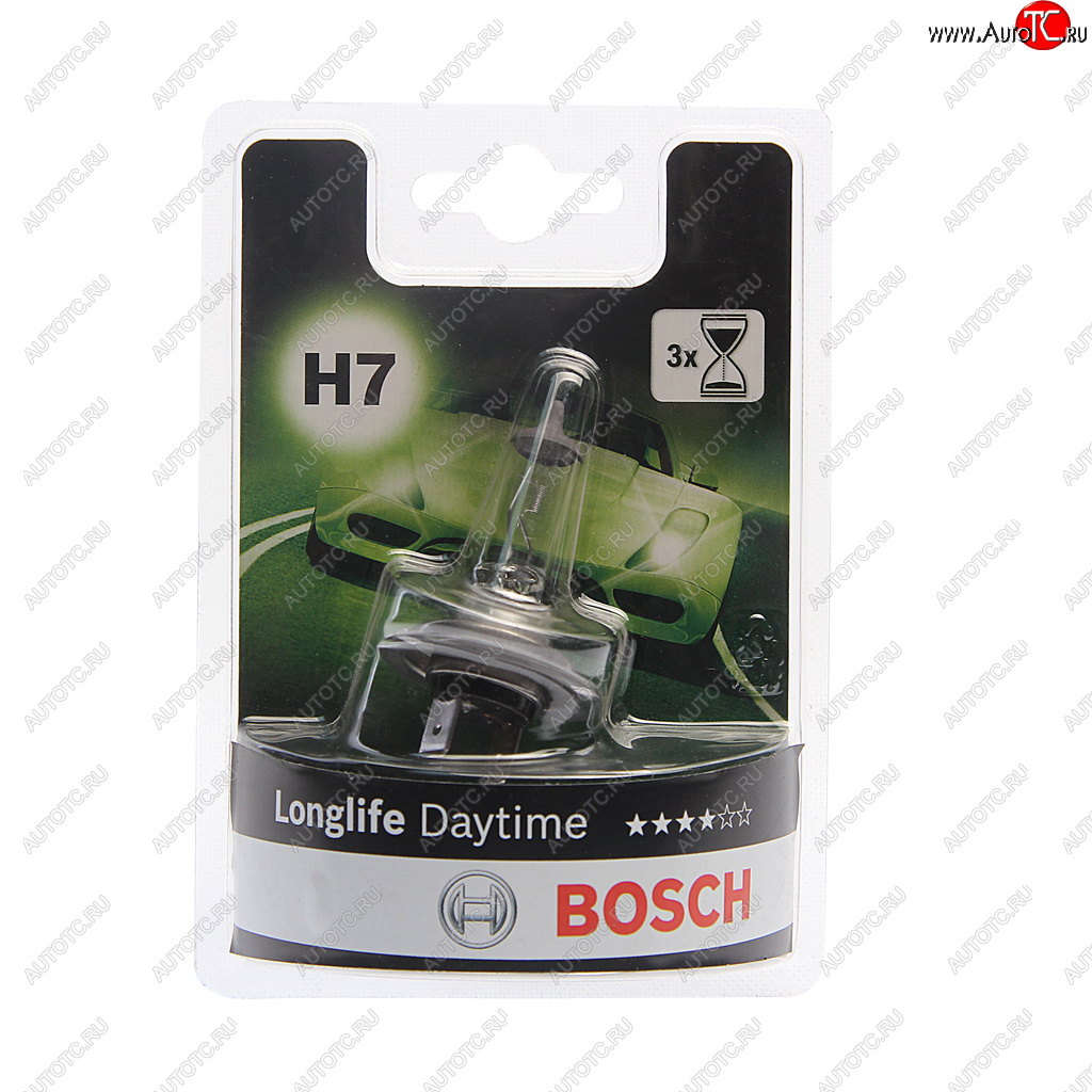 489 р. Лампа 12V H7 55W PX26d +10% блистер (1шт.) Longlife Daytime BOSCH BOSCH 1987301057  с доставкой в г. Пермь