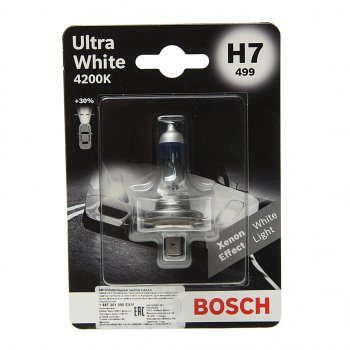 559 р. Лампа 12V H7 55W PX26d блистер (1шт.) Ultra White BOSCH BOSCH 1987301090  с доставкой в г. Пермь. Увеличить фотографию 1