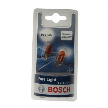 299 р. Лампа 12V WY5W W2.1x9.5d желтая блистер (2шт.) Pure Light BOSCH BOSCH 1987301095  с доставкой в г. Пермь. Увеличить фотографию 1