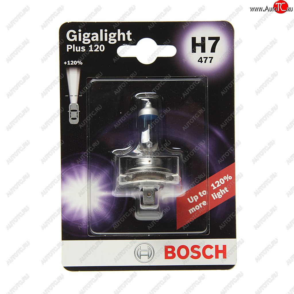 849 р. Лампа 12V H7 55W PX26d +120% блистер (1шт.) Gigalight Plus 120 BOSCH BOSCH 1987301110  с доставкой в г. Пермь