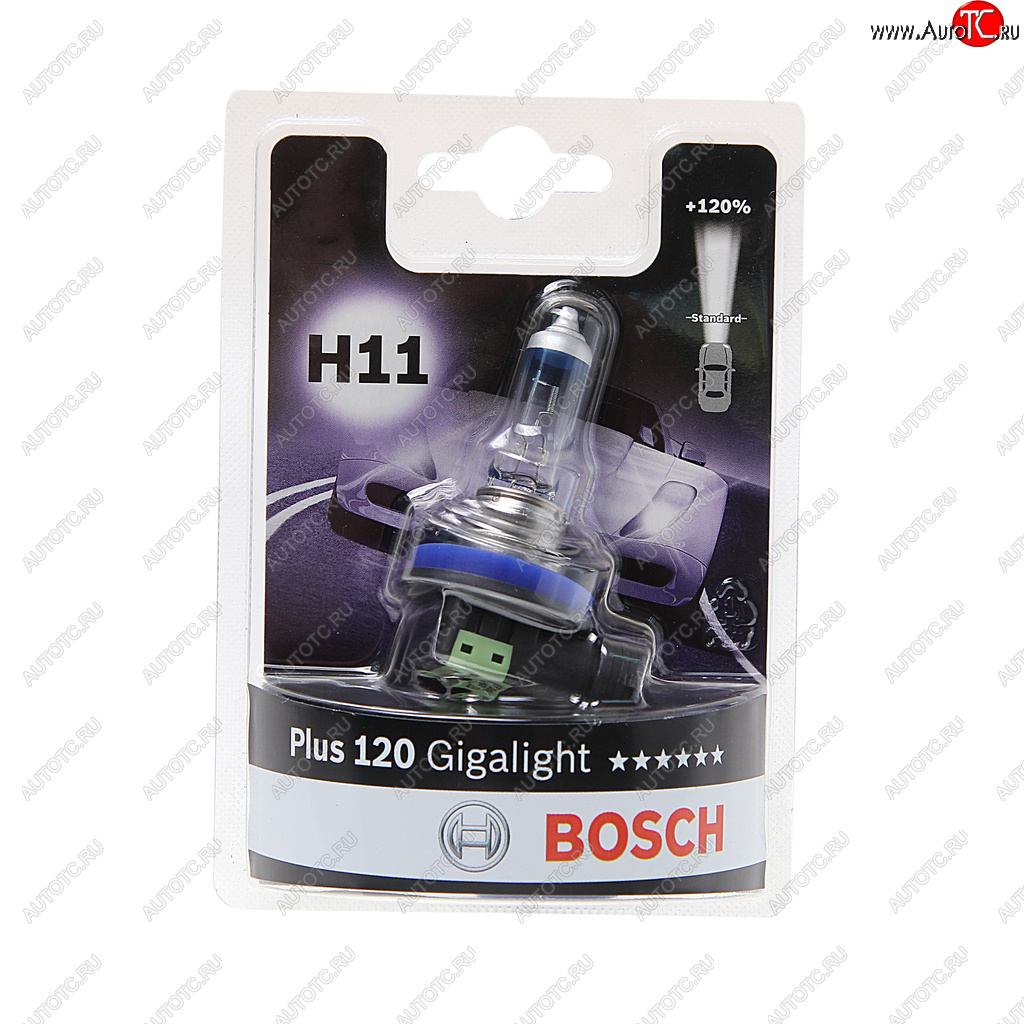 1 139 р. Лампа 12V H11 55W PGJ19-2 +120% блистер (1шт.) Gigalight BOSCH BOSCH 1987301133  с доставкой в г. Пермь