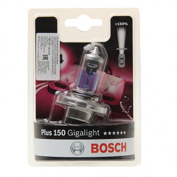 1 059 р. Лампа 12V H4 6055W P43t +150% блистер (1шт.) Gigalight BOSCH BOSCH 1987301136  с доставкой в г. Пермь. Увеличить фотографию 1
