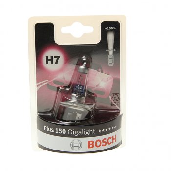 1 099 р. Лампа 12V H7 55W PX26d +150% блистер (1шт.) Gigalight BOSCH BOSCH 1987301137  с доставкой в г. Пермь. Увеличить фотографию 1