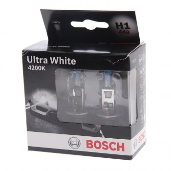 729 р. Лампа 12V H1 55W P14.5s (2шт.) Ultra White BOSCH BOSCH 1987301180  с доставкой в г. Пермь. Увеличить фотографию 1