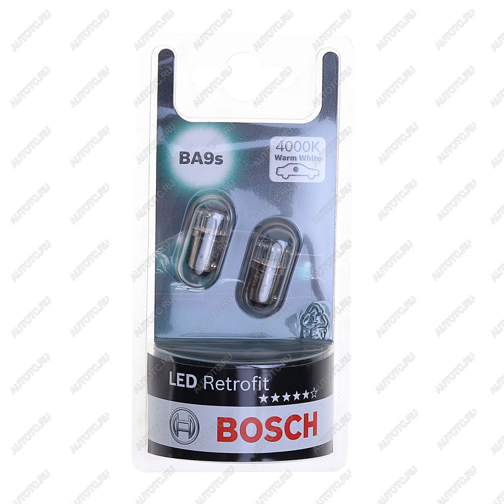 849 р. Лампа светодиодная 12V T4W 1W BA9s блистер (2шт.) RETROFIT WARM BOSCH BOSCH 1987301514  с доставкой в г. Пермь
