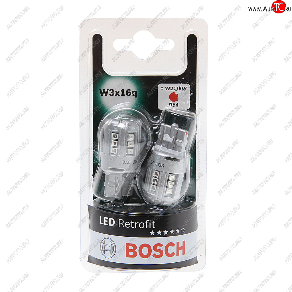 1 689 р. Лампа светодиодная 12V W215W W2.5х16q блистер (2шт.) Retrofit BOSCH BOSCH 1987301525  с доставкой в г. Пермь