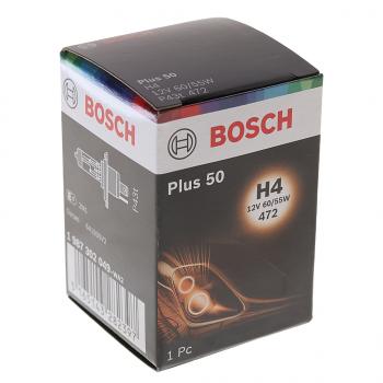 619 р. Лампа 12V H4 6055W P43t-38 Plus 50 BOSCH BOSCH 1987302049  с доставкой в г. Пермь. Увеличить фотографию 4