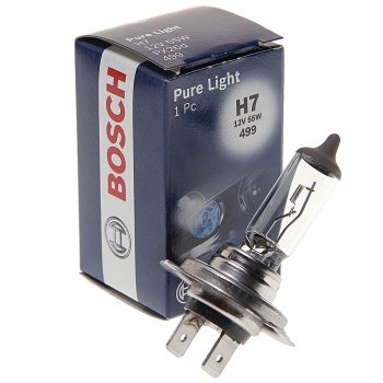 319 р. Лампа 12V H7 55W PX26d Pure Light BOSCH BOSCH 1987302071  с доставкой в г. Пермь. Увеличить фотографию 1