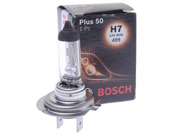 579 р. Лампа 12V H7 55W PX26d +50% Plus 50 BOSCH BOSCH 1987302079  с доставкой в г. Пермь. Увеличить фотографию 1