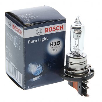 1 379 р. Лампа 12V H15 1555W PGJ23t-1 Pure Light BOSCH BOSCH 1987302088  с доставкой в г. Пермь. Увеличить фотографию 1