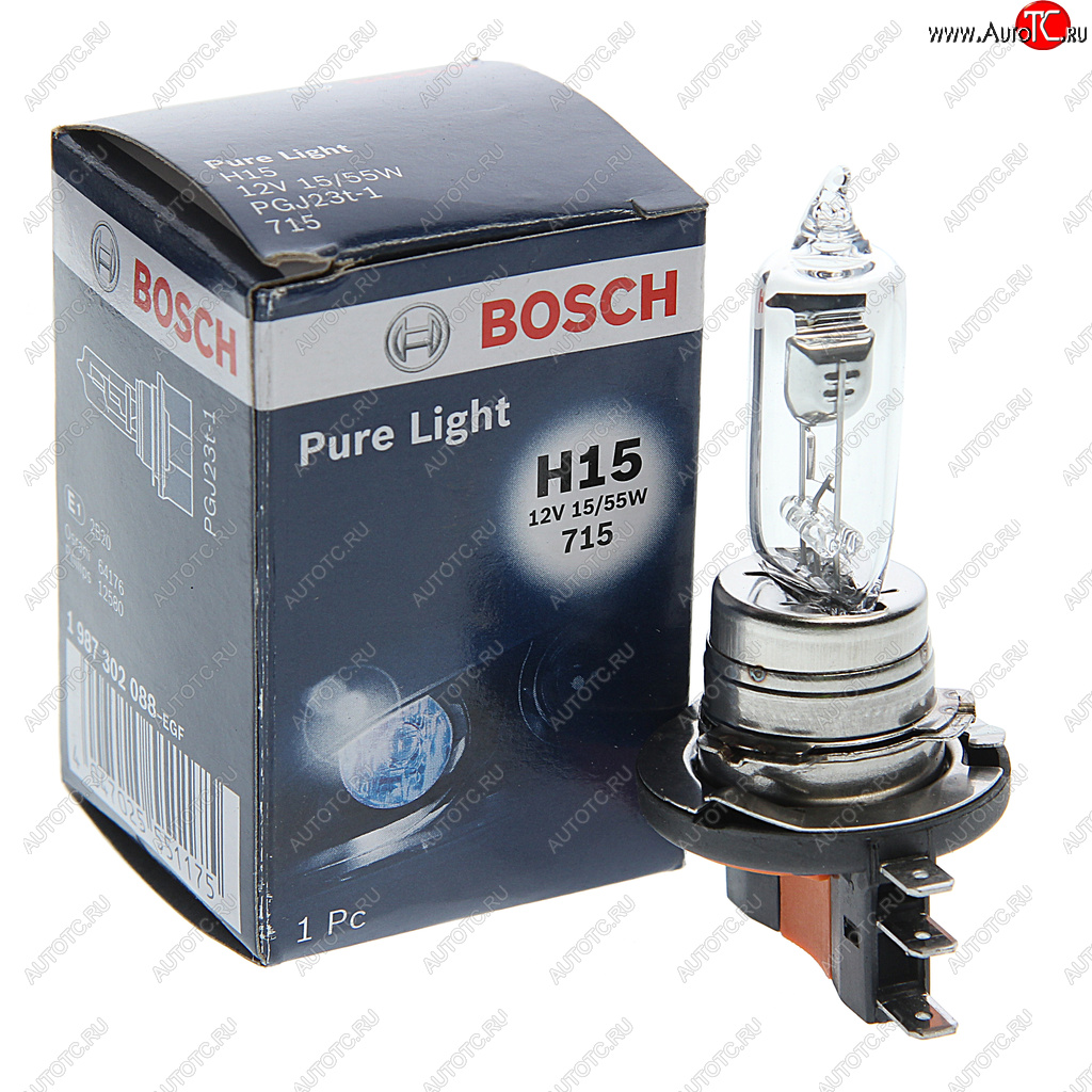 1 379 р. Лампа 12V H15 1555W PGJ23t-1 Pure Light BOSCH BOSCH 1987302088  с доставкой в г. Пермь