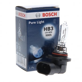 319 р. Лампа 12V HB3 60W P20d Pure Light BOSCH BOSCH 1987302152  с доставкой в г. Пермь. Увеличить фотографию 1
