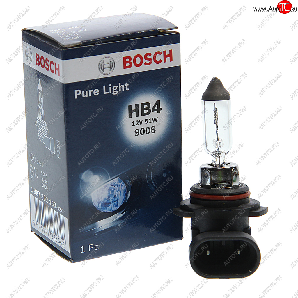 459 р. Лампа 12V HB4 51W P22d Pure Light BOSCH BOSCH 1987302153  с доставкой в г. Пермь