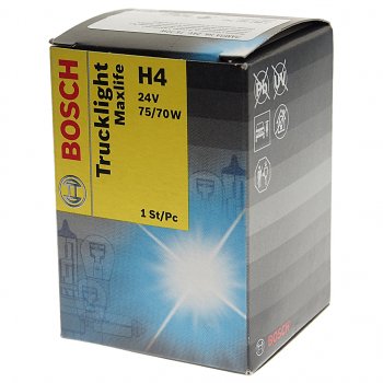459 р. Лампа 24V H4 7570W P45t Trucklight Maxlife BOSCH BOSCH 1987302742  с доставкой в г. Пермь. Увеличить фотографию 3