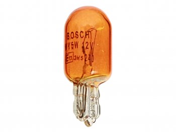 40 р. Лампа 12V WY5W W2.1x9.5d желтая Eco BOSCH BOSCH 1987302820  с доставкой в г. Пермь. Увеличить фотографию 1