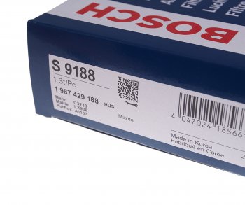1 199 р. Фильтр воздушный MAZDA 6 (02-12),626 (98-02),MPV (00-06) BOSCH BOSCH 1987429188  с доставкой в г. Пермь. Увеличить фотографию 3