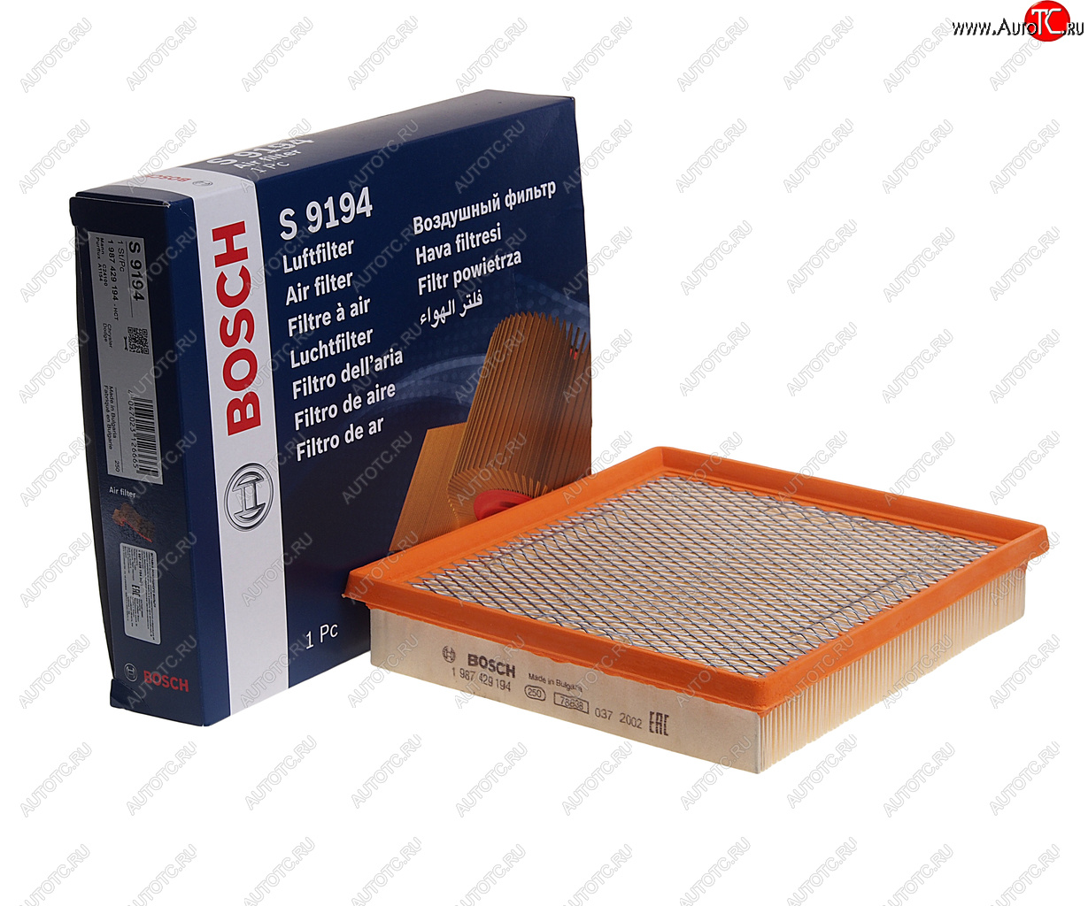 989 р. Фильтр воздушный CHRYSLER Voyager (00-08) BOSCH BOSCH 1987429194 BOSCH 1987429194  с доставкой в г. Пермь