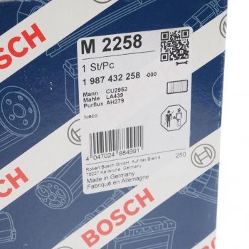 1 039 р. Фильтр воздушный салона IVECO Daily (06-) BOSCH BOSCH 1987432258 BOSCH 1987432258  с доставкой в г. Пермь. Увеличить фотографию 3