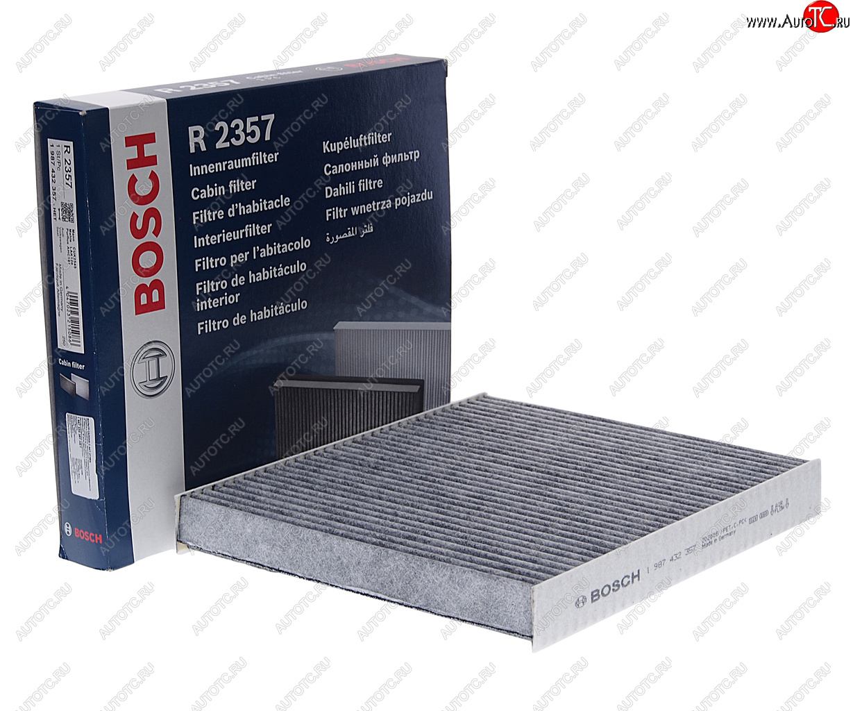 1 169 р. Фильтр воздушный салона VW Polo SKODA Fabia (-10) угольный BOSCH BOSCH 1987432357  с доставкой в г. Пермь