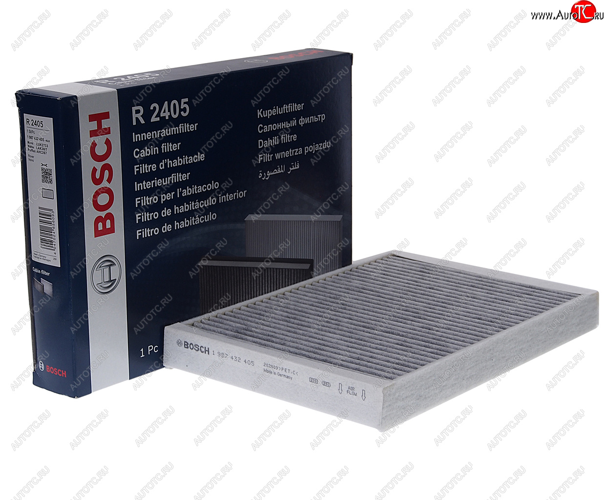1 789 р. Фильтр воздушный салона VOLVO S60 (10-),S80 (06-),XC60 LAND ROVER Freelander 2 угольный BOSCH BOSCH 1987432405 BOSCH 1987432405  с доставкой в г. Пермь