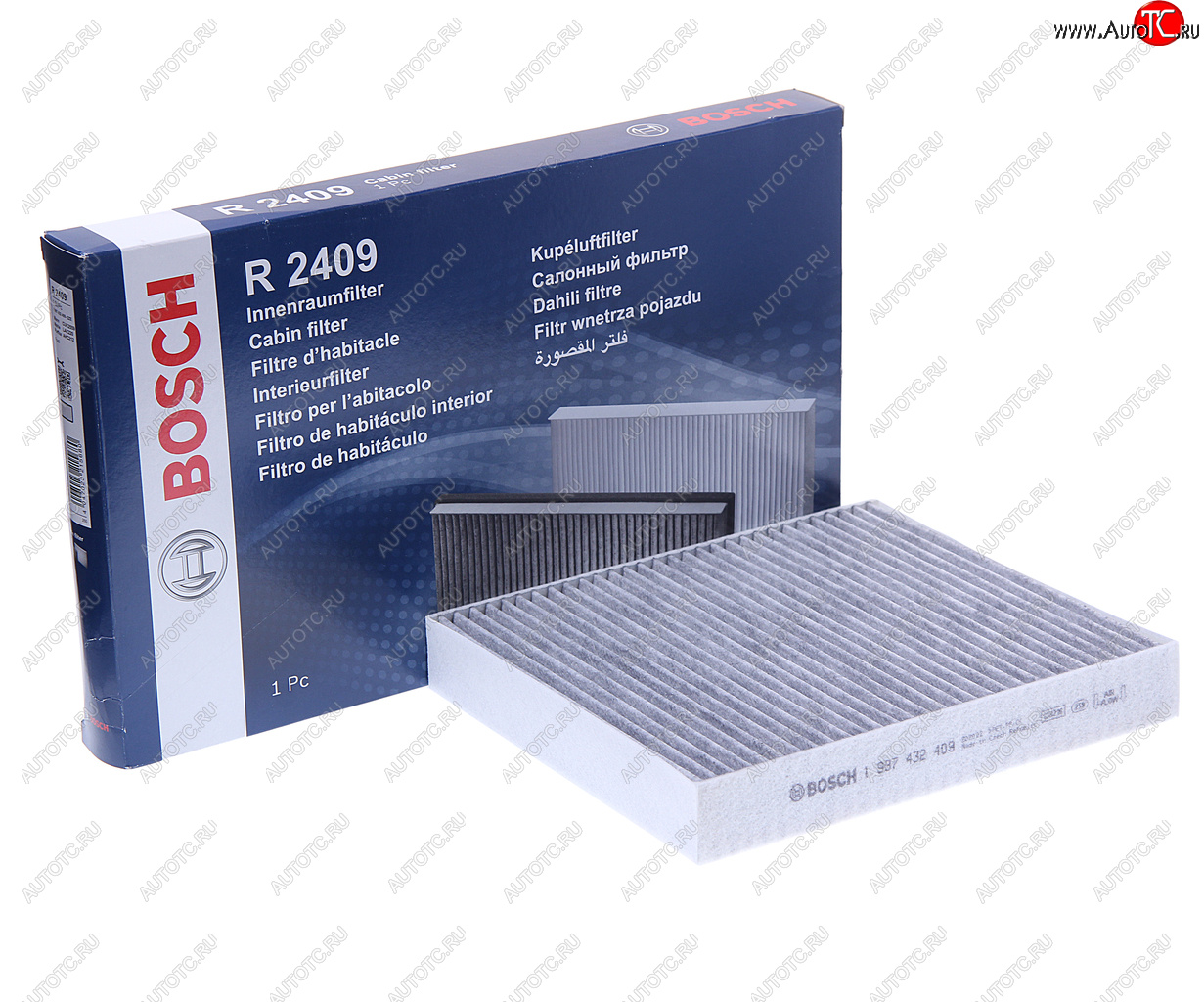 1 079 р. Фильтр воздушный салона FORD C-Max,Mondeo 4,S-Max VOLVO C30,S40 угольный BOSCH BOSCH 1987432409  с доставкой в г. Пермь