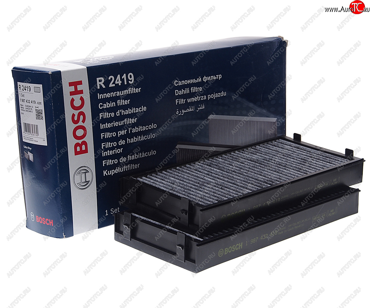 5 699 р. Фильтр воздушный салона BMW X5 (E70),X6 (E71) угольный (2шт.) BOSCH BOSCH 1987432419 BOSCH 1987432419  с доставкой в г. Пермь