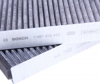 1 669 р. Фильтр воздушный салона AUDI A6 (05-11) угольный (2шт.) BOSCH BOSCH 1987432422 BOSCH 1987432422  с доставкой в г. Пермь. Увеличить фотографию 2