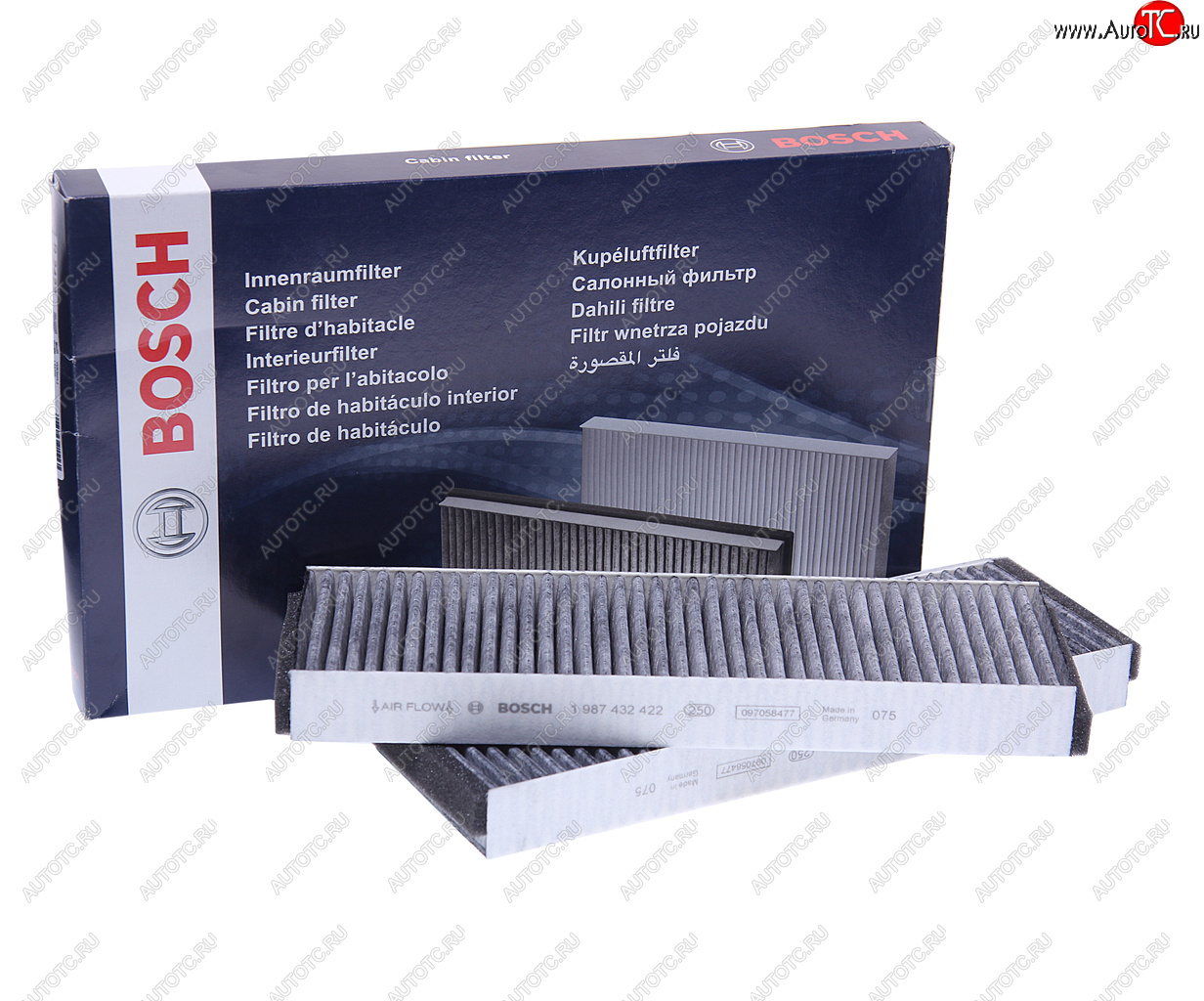 1 669 р. Фильтр воздушный салона AUDI A6 (05-11) угольный (2шт.) BOSCH BOSCH 1987432422 BOSCH 1987432422  с доставкой в г. Пермь