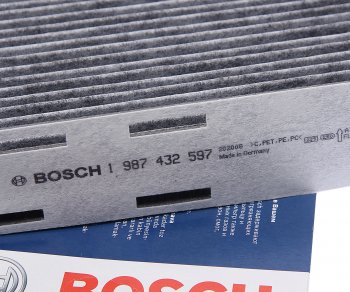 1 149 р. Фильтр воздушный салона VW Golf 5,Passat 6,Jetta 3 AUDI A3 SKODA Octavia (04-) угольный BOSCH BOSCH 1987432597  с доставкой в г. Пермь. Увеличить фотографию 2
