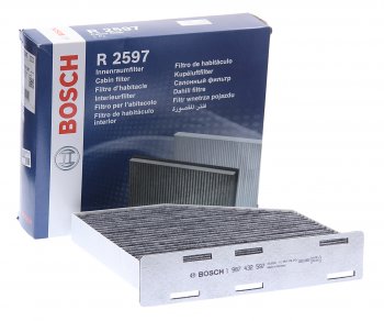 1 149 р. Фильтр воздушный салона VW Golf 5,Passat 6,Jetta 3 AUDI A3 SKODA Octavia (04-) угольный BOSCH BOSCH 1987432597  с доставкой в г. Пермь. Увеличить фотографию 1