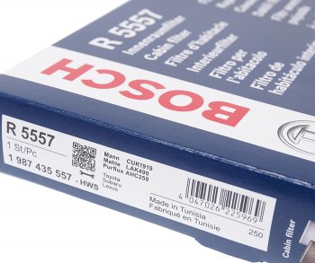 1 299 р. Фильтр воздушный салона TOYOTA Auris (12-),Corolla,Hilux (05-) угольный BOSCH BOSCH 1987435557  с доставкой в г. Пермь. Увеличить фотографию 3