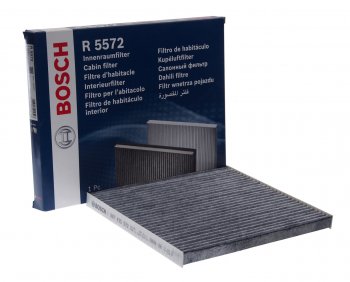 1 289 р. Фильтр воздушный салона HYUNDAI Santa Fe (12-) KIA Optima (10-) BOSCH BOSCH 1987435572 BOSCH 1987435572  с доставкой в г. Пермь. Увеличить фотографию 1