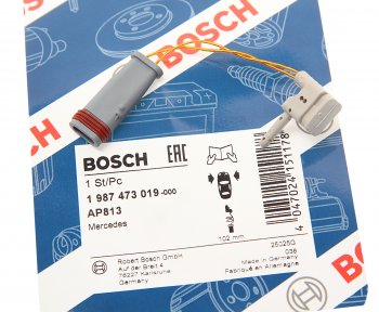 419 р. Датчик износа тормозных колодок MERCEDES E (W211) передний BOSCH BOSCH 1987473019  с доставкой в г. Пермь. Увеличить фотографию 2