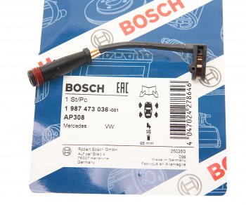 399 р. Датчик износа тормозных колодок VW Crafter задний BOSCH BOSCH 1987473036  с доставкой в г. Пермь. Увеличить фотографию 2