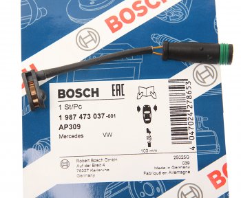 429 р. Датчик износа тормозных колодок MERCEDES Sprinter (95-) VW Crafter (06-) передний BOSCH BOSCH 1987473037  с доставкой в г. Пермь. Увеличить фотографию 2