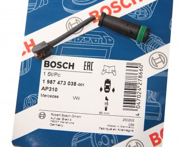 399 р. Датчик износа тормозных колодок MERCEDES Sprinter (06-) VW Crafter (11-) задний BOSCH BOSCH 1987473038  с доставкой в г. Пермь. Увеличить фотографию 2
