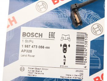799 р. Датчик износа тормозных колодок LAND ROVER Range Rover (02-12) передний BOSCH BOSCH 1987473056 BOSCH 1987473056  с доставкой в г. Пермь. Увеличить фотографию 2