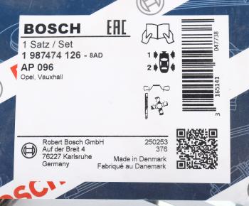 659 р. Комплект OPEL Omega A (89-94) монтажный колодок тормозных передних BOSCH BOSCH 1987474126 BOSCH 1987474126  с доставкой в г. Пермь. Увеличить фотографию 2