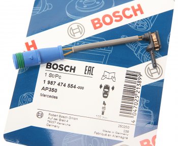 399 р. Датчик износа тормозных колодок MERCEDES S (W222) (13-) передний BOSCH BOSCH 1987474554  с доставкой в г. Пермь. Увеличить фотографию 2