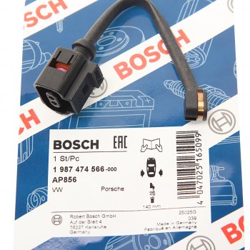 659 р. Датчик износа тормозных колодок VW Touareg (10-) задний BOSCH BOSCH 1987474566  с доставкой в г. Пермь. Увеличить фотографию 2