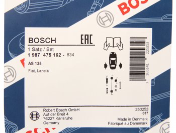 979 р. Ремкомплект RENAULT Logan,Sandero,Symbol колодок тормозных задних BOSCH BOSCH 1987475162  с доставкой в г. Пермь. Увеличить фотографию 2