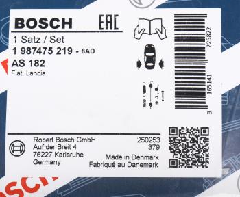 969 р. Комплект FIAT Punto (94-99) монтажный колодок тормозных задних BOSCH BOSCH 1987475219  с доставкой в г. Пермь. Увеличить фотографию 2