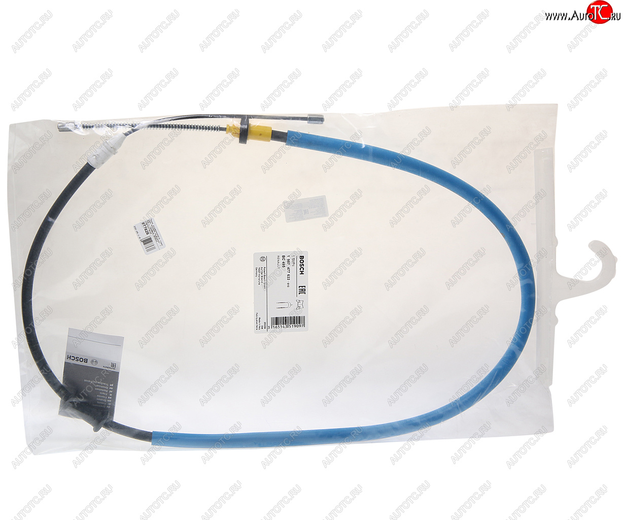 949 р. Трос стояночного тормоза NISSAN Kubistar (03-) правый BOSCH BOSCH 1987477633 BOSCH 1987477633  с доставкой в г. Пермь
